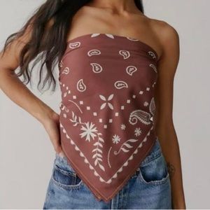 Urban Outfitters Brown Bandana Top